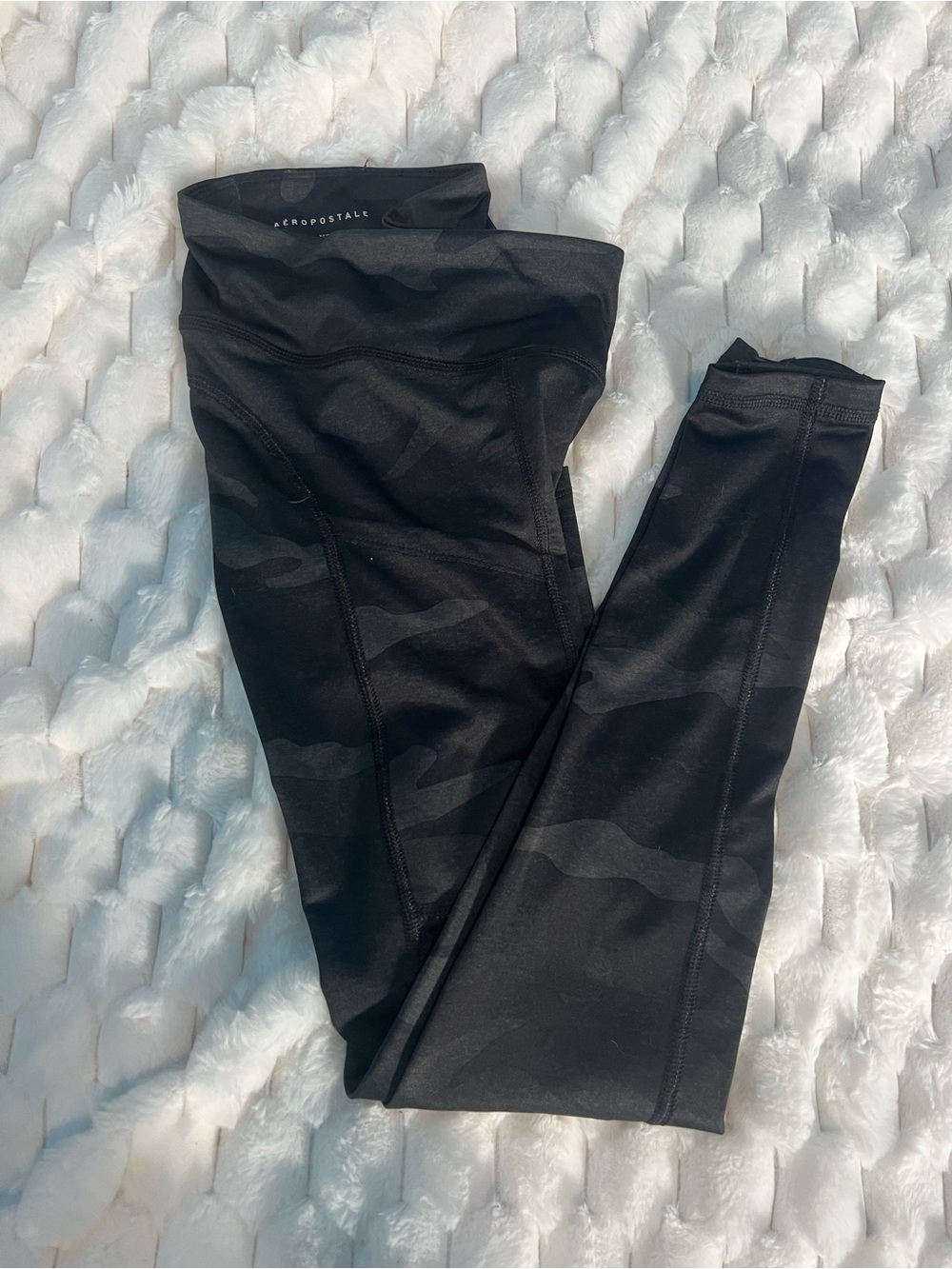Aeropostale Black Camo High Rise Leggings XS - Workout Yoga Pants